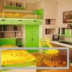 Muebles brillantes en el interior