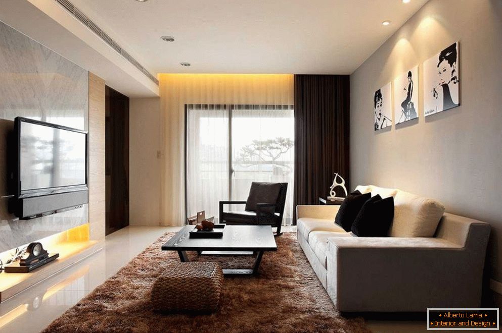 Diseño de la sala de estar 19 metros cuadrados