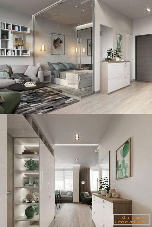 diseño de interiores de un pequeño apartamento de una habitación, foto 18