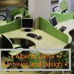 Muebles de oficina verde-beige