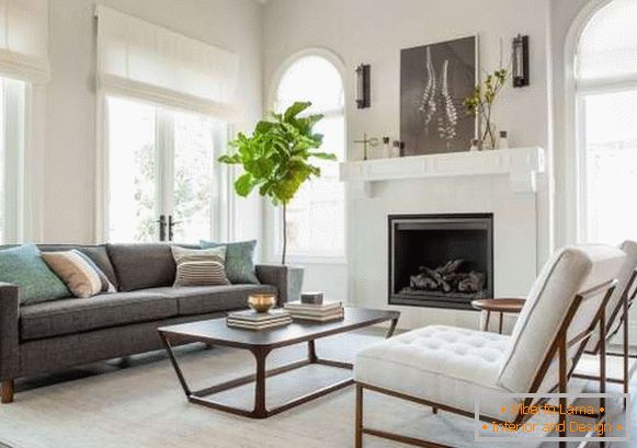 Diseño de interiores de la casa - foto de la sala de estar en el estilo de eco
