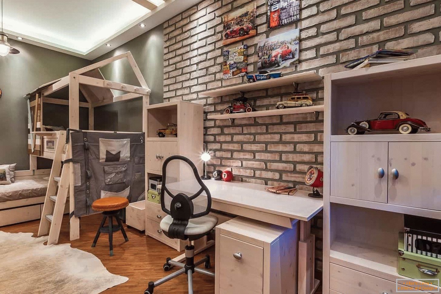 Una habitación para dos adolescentes в стиле лофт