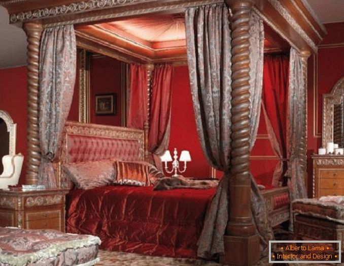 dormitorio en color rojo diseño de la foto, foto 5