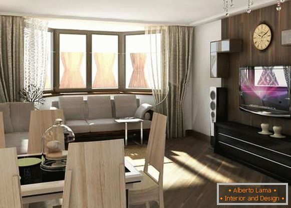 diseño de cocina de la sala de estar con ventana salediza, foto 29