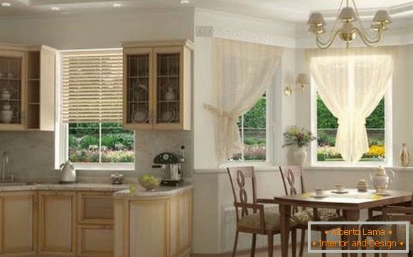 diseño de cocina de la sala de estar con un ventanal, foto 5