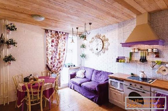 diseño de cocina de 12 m con una foto de sofá, foto 40