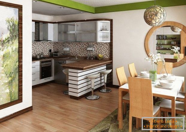 diseño de cocina de cocina en una casa privadaфото