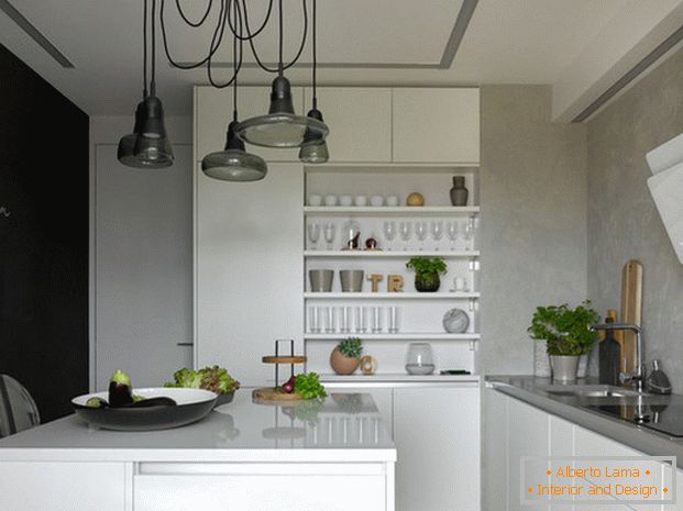 diseño de una hermosa cocina isleña en una casa privadaфото