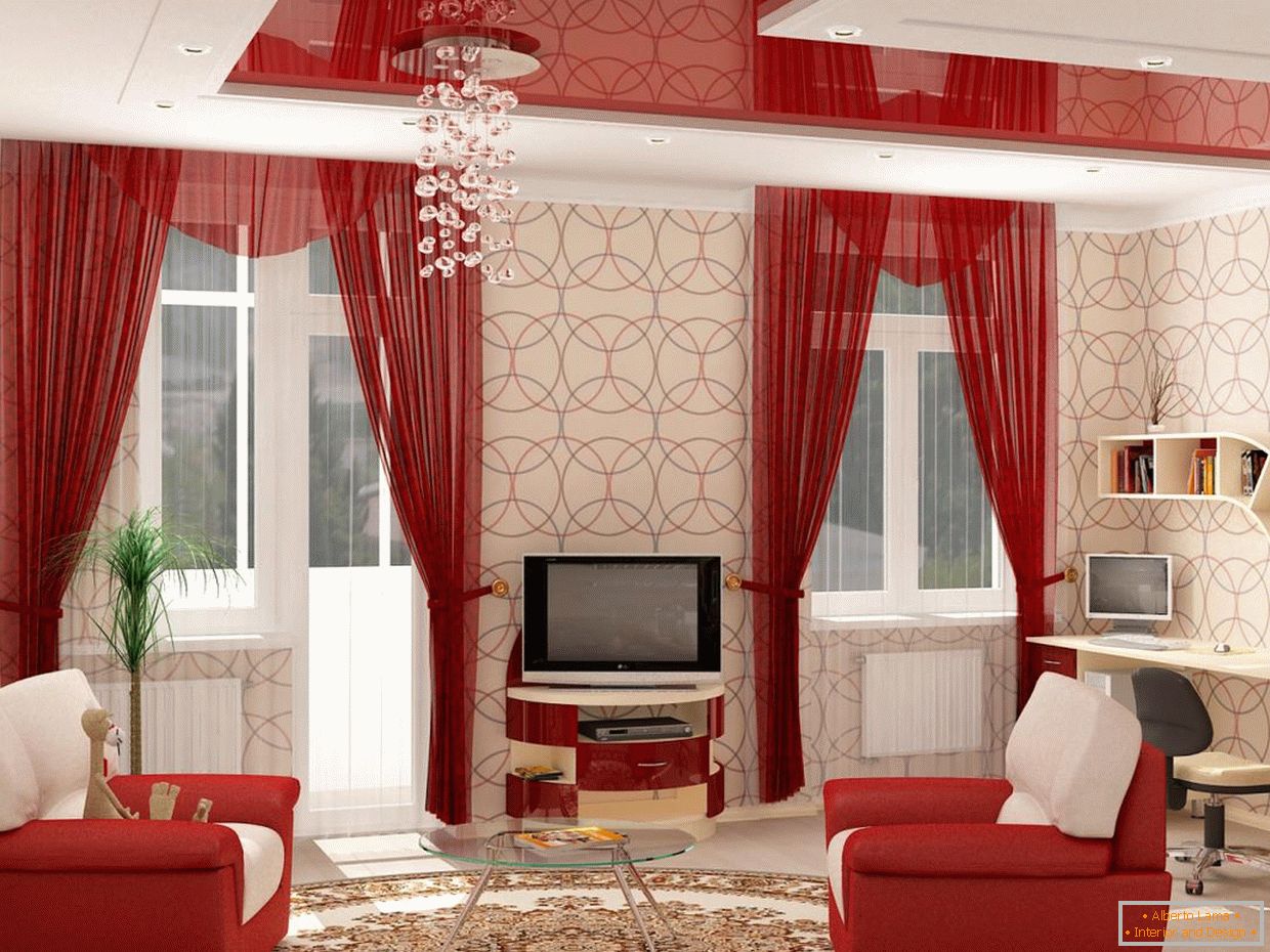Diseño brillante de una pequeña sala de estar
