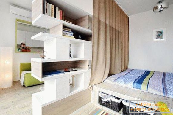 Cómo organizar los muebles en un apartamento de una habitación Foto