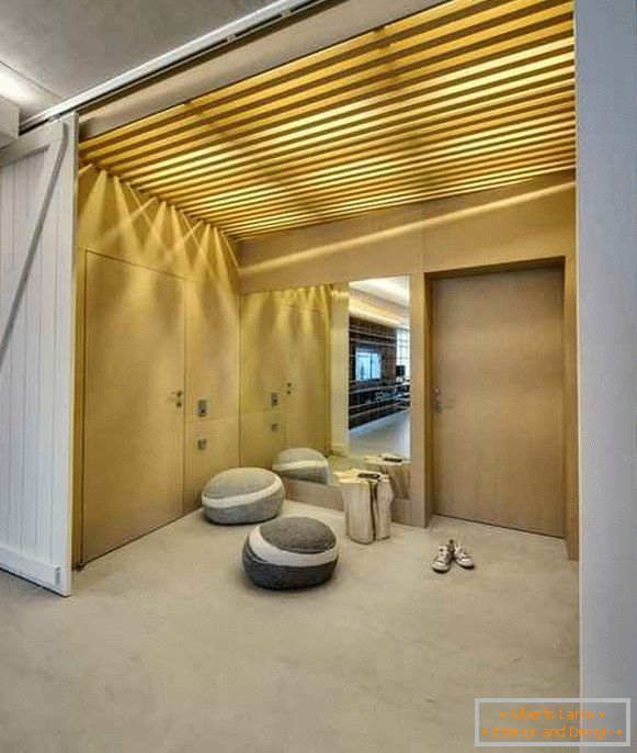 diseño de pasillo en una foto de una casa privada de una planta, foto 9