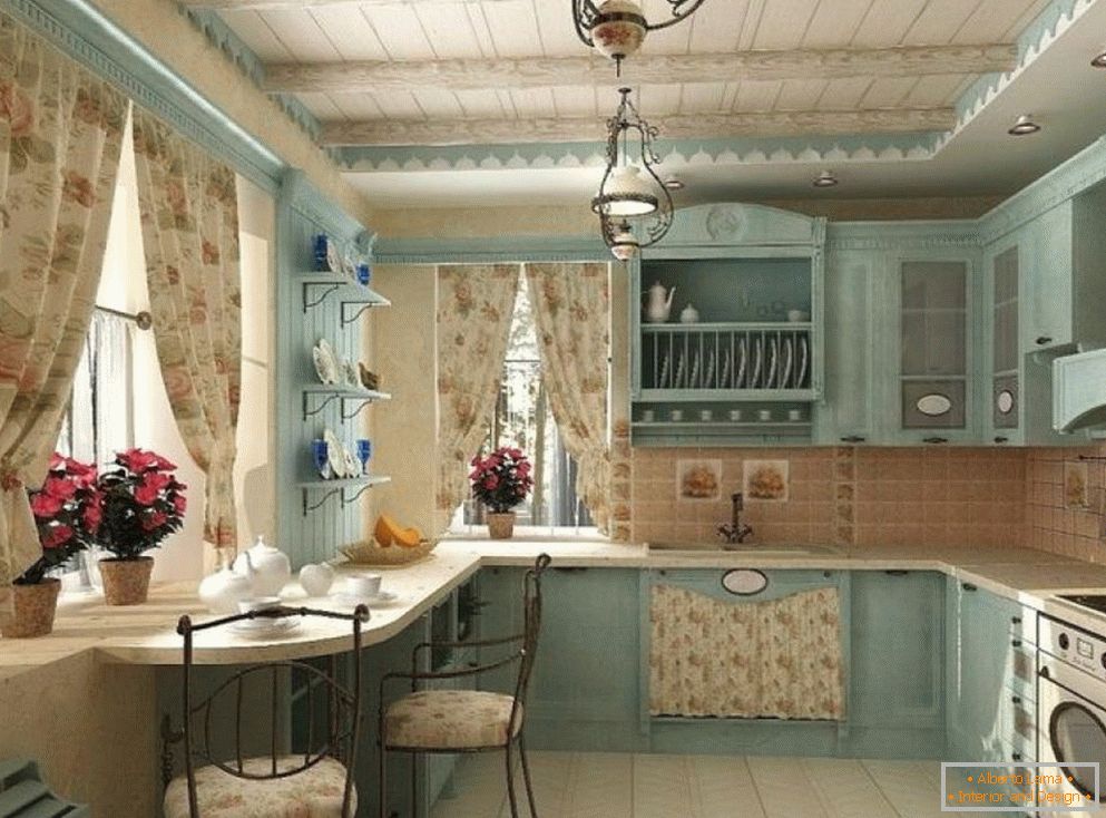 Interior de cocina en estilo provenzal