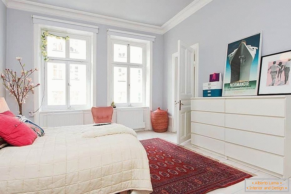 diseño de dormitorio en colores claros