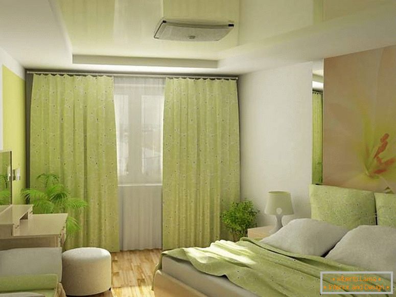 Diseño de dormitorio en aceituna