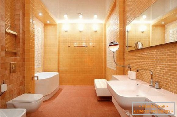 diseño de un baño angosto combinado con un inodoro, foto 36