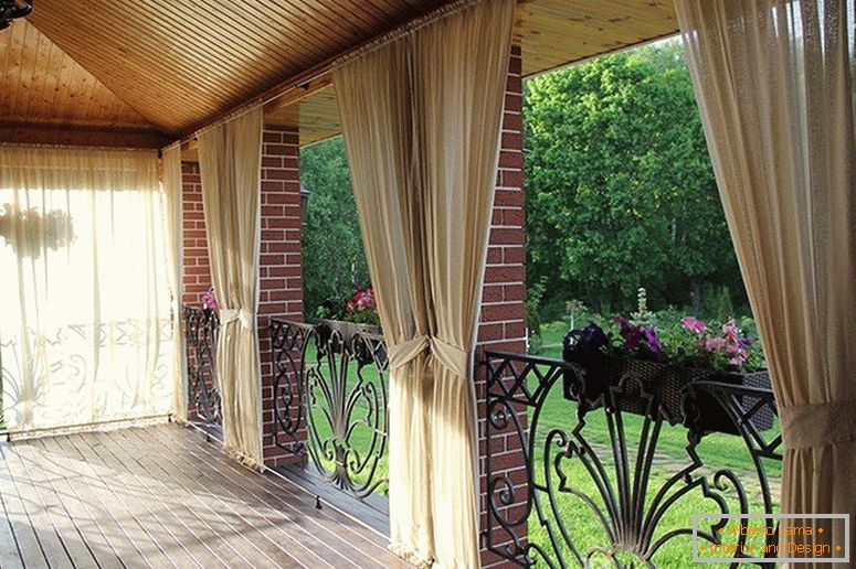 Cortinas en la terraza