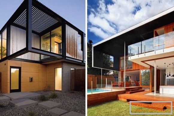 Casas en estilo high-tech - foto afuera