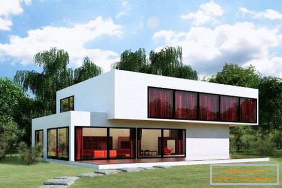 Proyectos de casas en estilo high-tech - foto de la fachada exterior