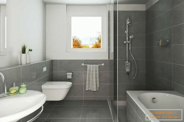 El estilo Art Nouveau es suave, neutral, tranquilo. La combinación clásica de blanco y negro es una excelente opción para decorar un baño.