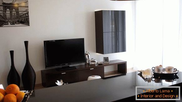 Sala de estar de apartamentos con estilo en Polonia