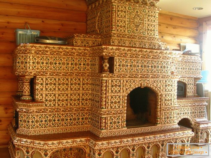 Elegancia de modernas chimeneas de azulejos en el interior
