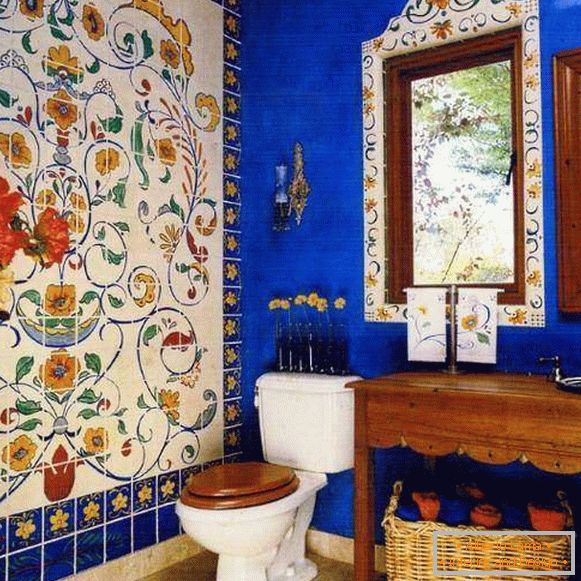 Diseño de interiores en estilo étnico - baño de fotos