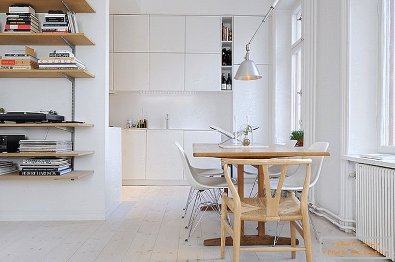 Comedor de pequeños apartamentos de lujo en Suecia
