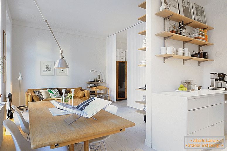 Comedor de pequeños apartamentos de lujo en Suecia