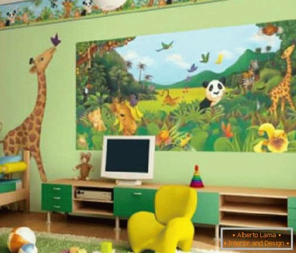 Papeles de pared para una habitación infantil para niños y niñas, foto 50