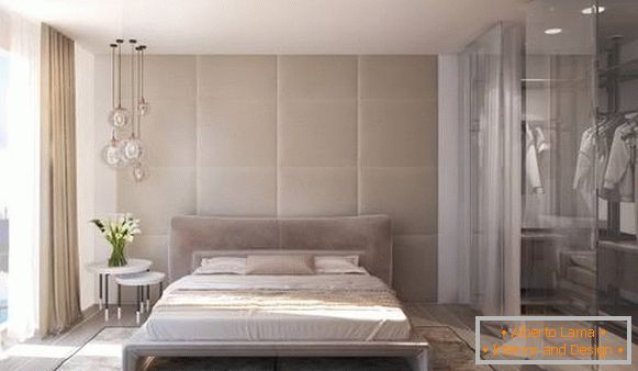 Diseño de dormitorio moderno con armario - foto