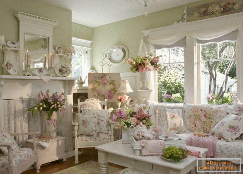 Sala de estar en estilo provenzal - 80 fotos de ideas de