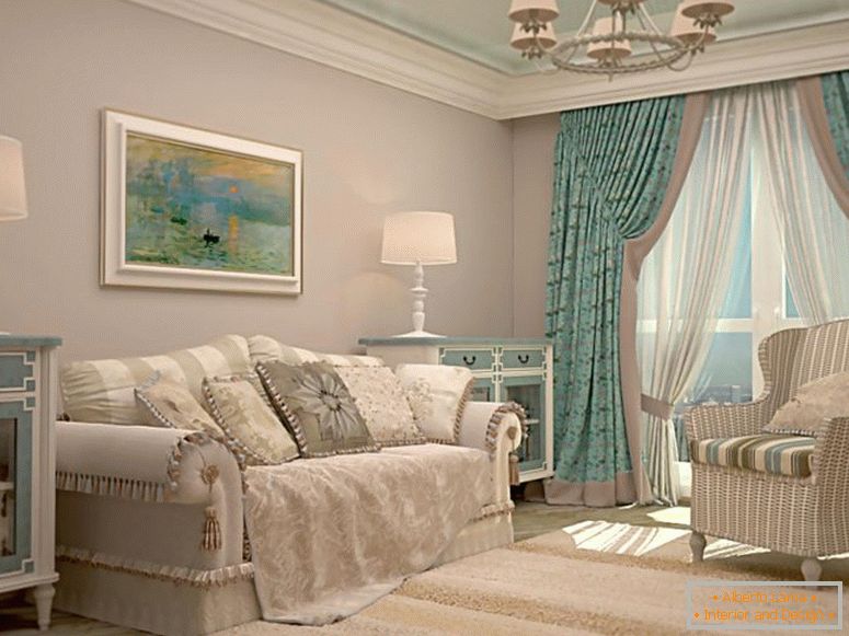 Sala de estar en estilo provenzal - 80 fotos de ideas de