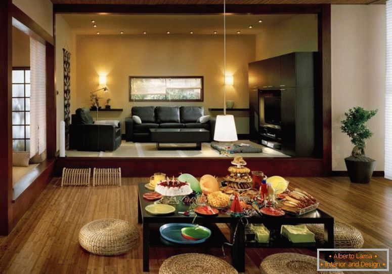 Sala de estar en estilo japonés
