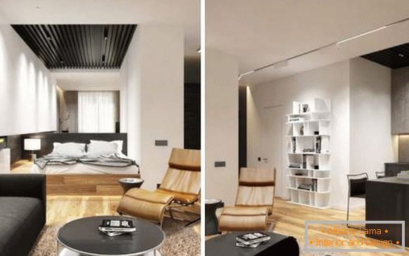 Apartamentos de lujo estudio de una habitación - foto de diseño de alta tecnología
