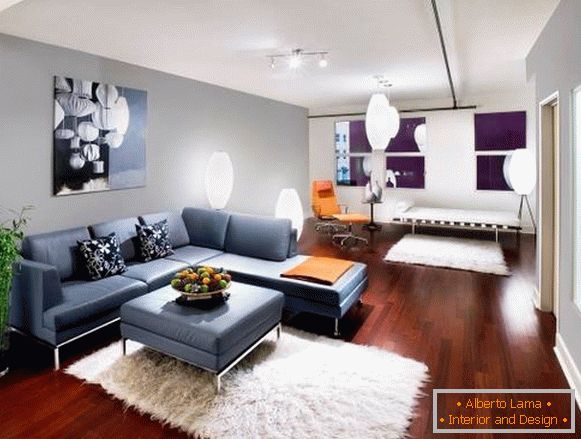 Diseño de la sala de estar en un estilo moderno