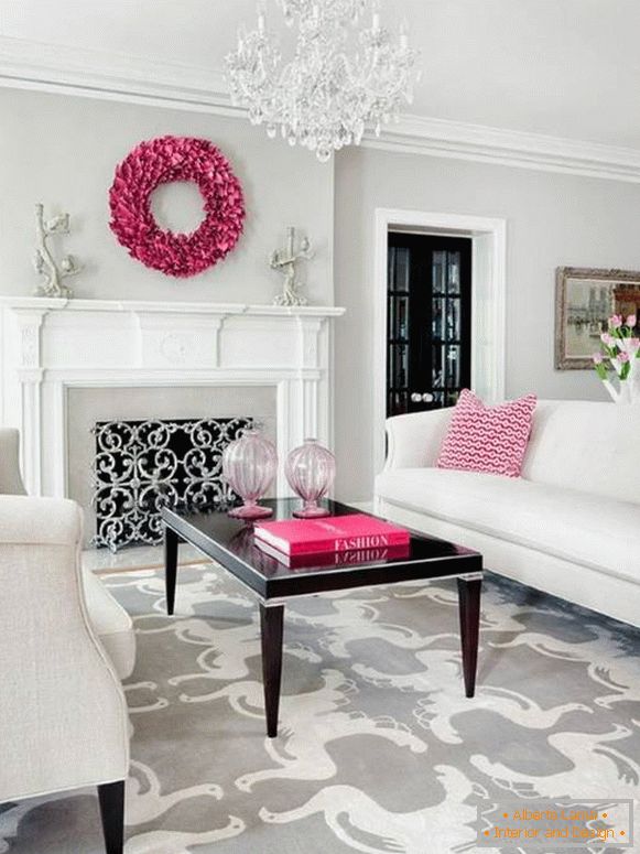 Decoración de interiores con color rosa