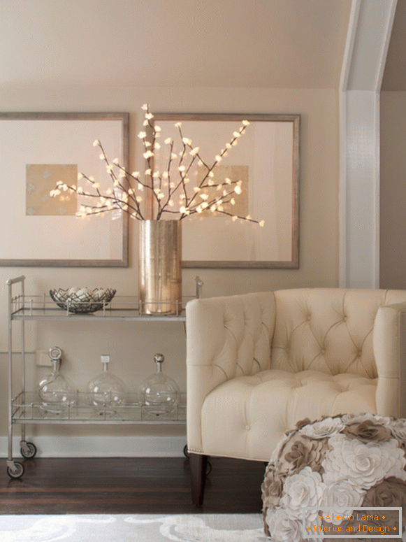 Idea para la decoración simple y elegante de la sala de estar
