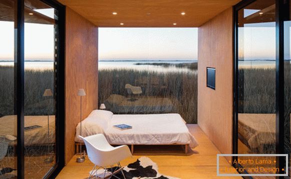 Dormitorio de una pequeña cabaña Mini mod