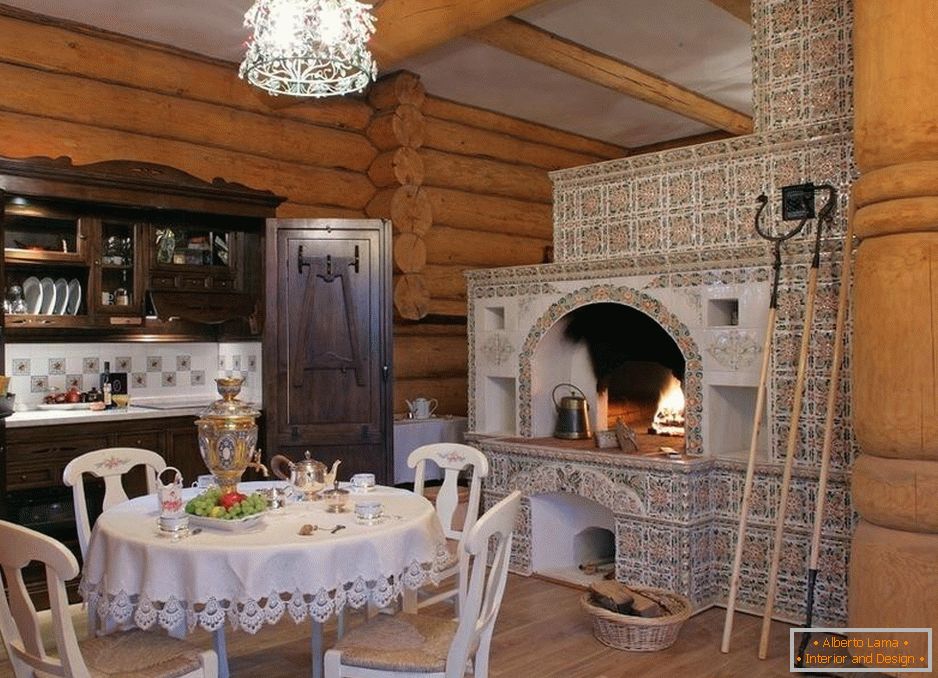 Horno en el interior de la cocina