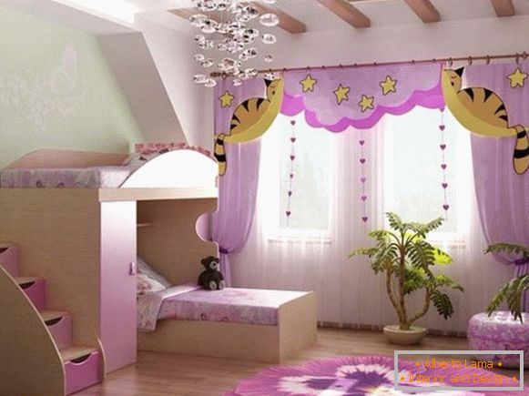 interior de la habitación de los niños para una niña 10 лет