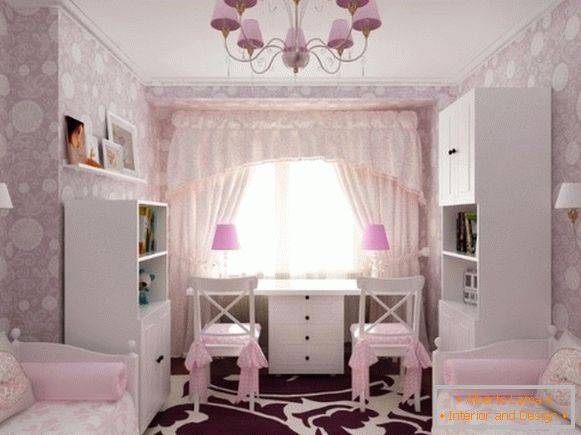 papel pintado interior para una habitación infantil para niñas фото