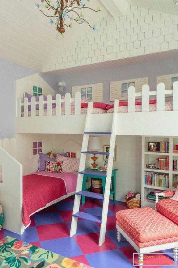 interior de una habitación para niños con una cama litera, foto 39