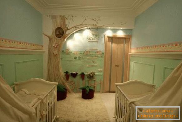 interior de una habitación para niños con dos camas, foto 49