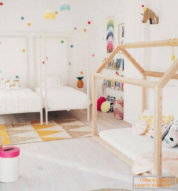 diseño de interiores de habitaciones para niños para dos niñas, foto 5