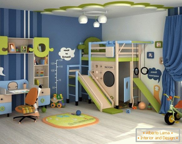 симпатичный interior de la habitación de un niño для мальчика