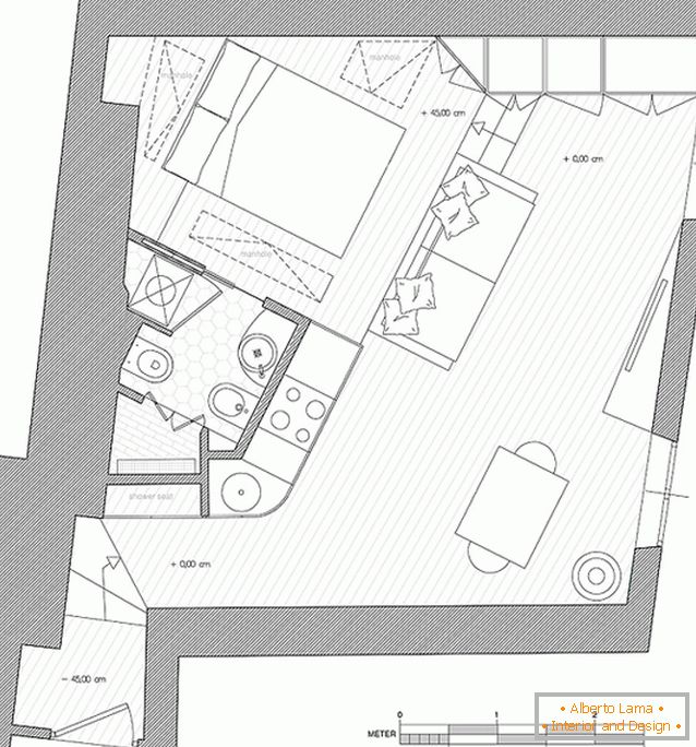 Distribución del apartamento de Archifacturing Design Studio