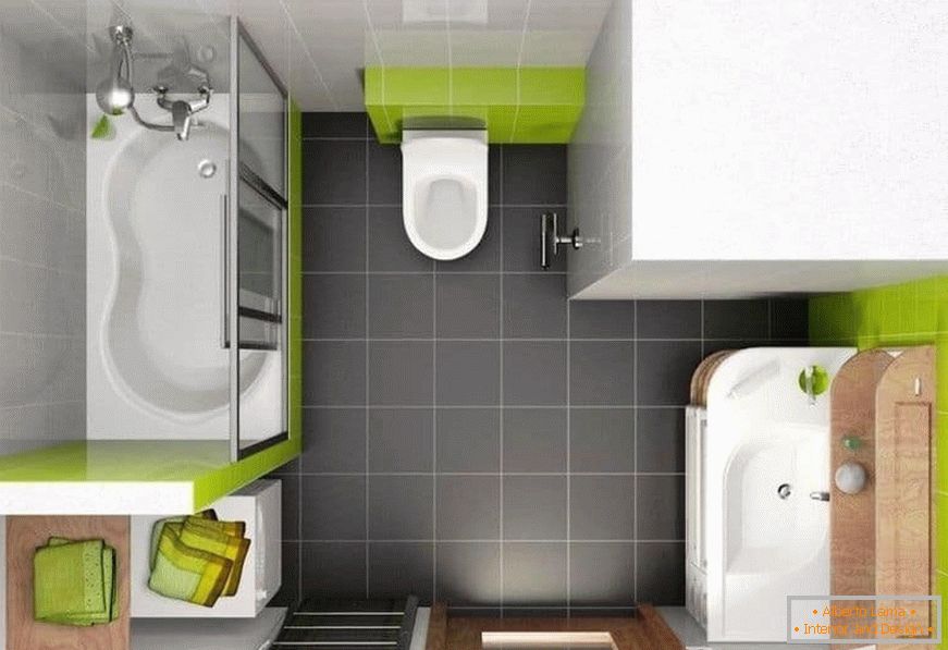 Baño de diseño y proyecto combinado con un inodoro