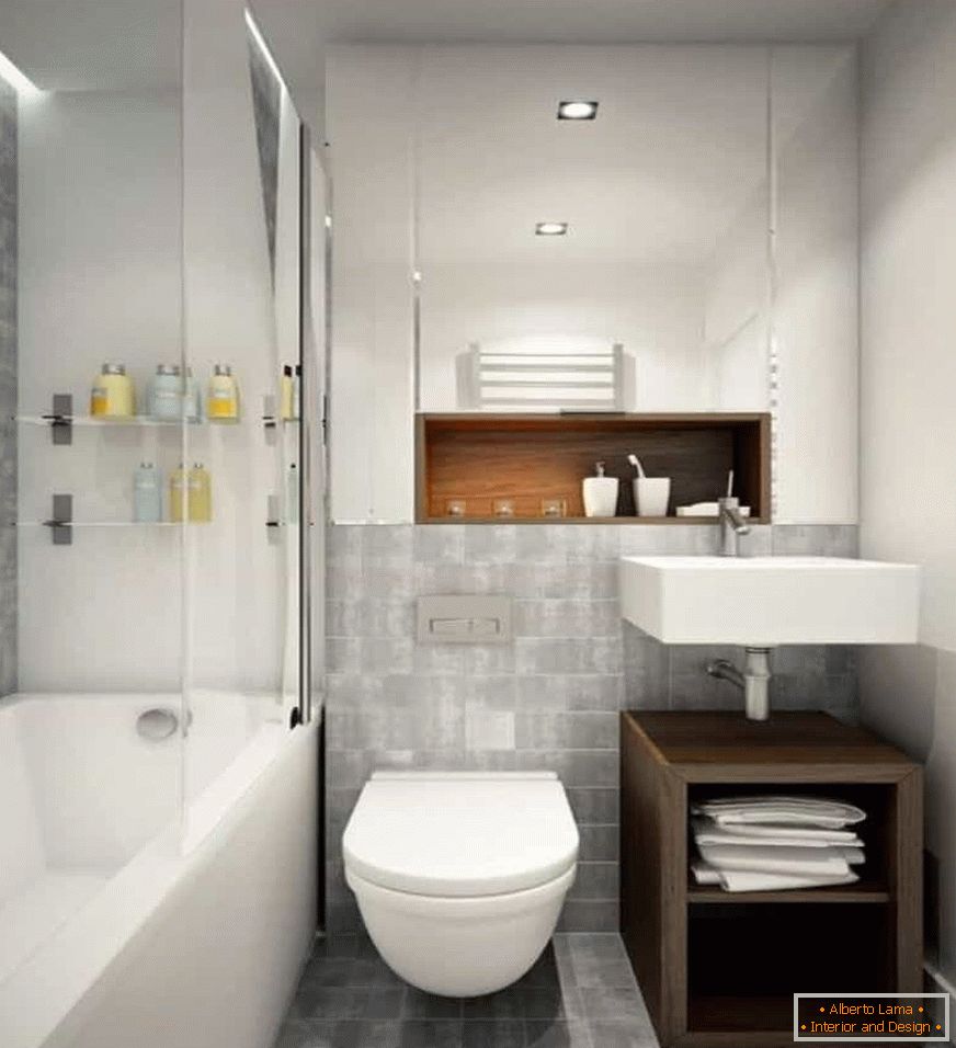 Diseño de un baño pequeño комнаты совмещенной с туалетом