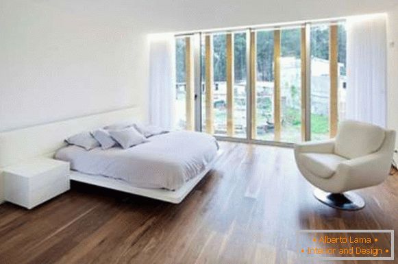 dormitorio de minimalismo interior, foto 61
