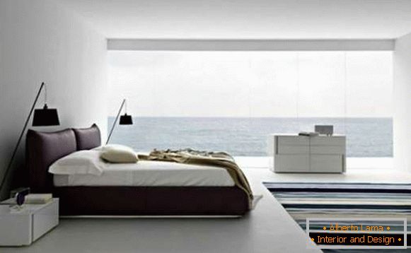 interior del minimalismo del dormitorio, foto 63